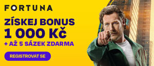 Fortuna - získej bonus 500 Kč zdarma k registraci a až 1 000 Kč jako bonus za vklad