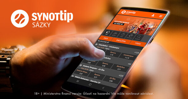 Stáhněte si mobilní aplikaci SYNOT TIP a bavte se u live sázek