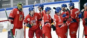 Česká hokejová reprezentace po výhře nad Finskem na Karjala Cupu 2023, dnes Česko vyzve Švýcarsko