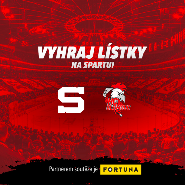 Soutěž o vstupenky na zápas hokejové extraligy HC Sparta Praha vs HC Olomouc