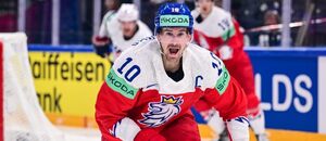 Kapitán české reprezentace Roman Červenka v zápase mistrovství světa v ledním hokeji