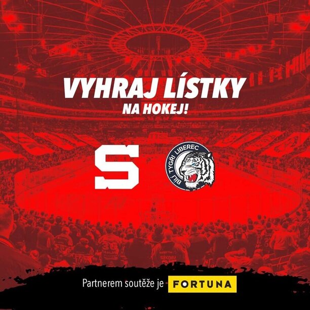 Soutěž o vstupenky na hokej: Sparta Praha vs. Liberec v O2 Areně zdarma (extraliga 2024)