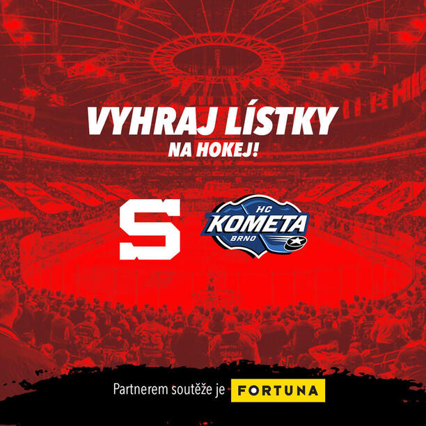 Soutěž o vstupenky na hokej: Extraliga 2024 Sparta Praha vs. Kometa Brno v O2 Areně
