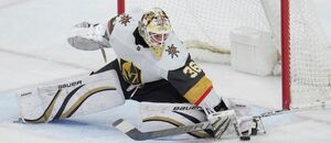 Brankář Vegas Golden Knights Logan Thompson je naší 1. hvězdou týdne v NHL. Brankář Vegas Golden Knights Logan Thompson je naší 1. hvězdou týdne v NHL.