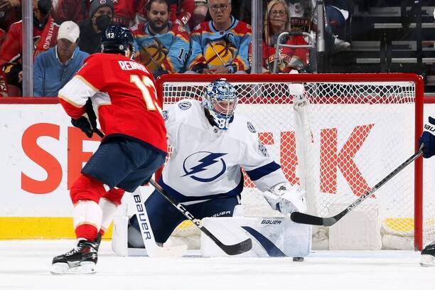 Sam Reinhart a Andrei Vasilevskiy mohou být klíčovými hráči série play off NHL mezi Floridou a Tampou