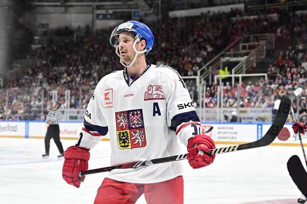Český hokejový reprezentant Roman Červenka během utkání Betano Hockey Games 2024 v Brně proti Švédsku