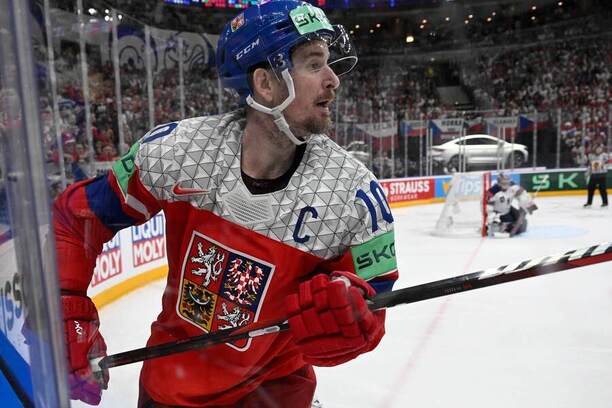 Roman Červenka ve čtvrtfinále MS 2024 proti USA