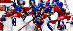 Česko slaví vítězství v nájezdech proti Finsku na MS v hokeji 2024 Česko slaví vítězství v nájezdech proti Finsku na MS v hokeji 2024