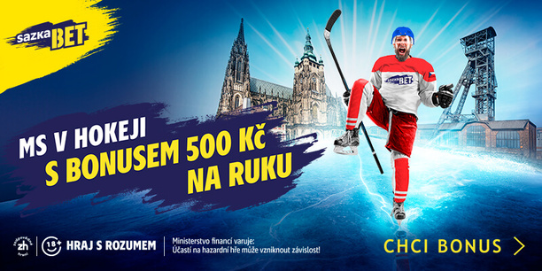 Sazkabet MS v hokeji 2024: Získejte bonus 500 Kč k registraci