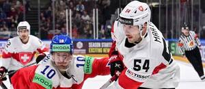 Hokej Česko vs. Švýcarsko, Mistrovství světa v hokeji, v akci Roman Červenka (ČR) a Christian Marti (Švýcarsko) Hokej Česko vs. Švýcarsko, Mistrovství světa v hokeji, v akci Roman Červenka (ČR) a Christian Marti (Švýcarsko)
