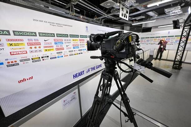 Zázemí pro přímé přenosy z MS v hokeji 2024 v Praze a Ostravě