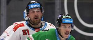 Zápas Tipsport ELH mezi Mladou Boleslaví a Olomoucí, na snímku Tomáš Fořt (Mladá Boleslav) a Jan Švrček (Olomouc) Zápas Tipsport ELH mezi Mladou Boleslaví a Olomoucí, na snímku Tomáš Fořt (Mladá Boleslav) a Jan Švrček (Olomouc)
