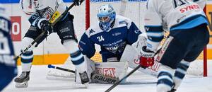 Brankář Michal Postava (Kometa Brno) při své debutu v české Tipsport extralize ledního hokeje proti Liberci Brankář Michal Postava (Kometa Brno) při své debutu v české Tipsport extralize ledního hokeje proti Liberci