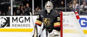 Český brankář Jiří Patera v dresu týmu NHL Vegas Golden Knights. Český brankář Jiří Patera v dresu týmu NHL Vegas Golden Knights.