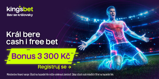Uvítací bonus Kingsbet až 3&nbsp;300&nbsp;Kč