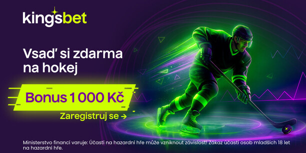 Bonusový freebet 1000 Kč na hokej jedině u Kingsbetu CZ