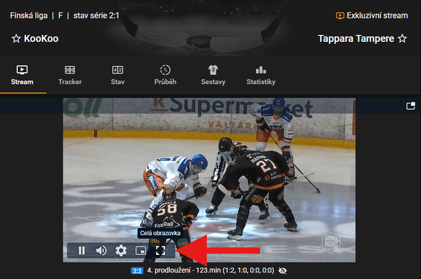 Tipsport TV full screen: jak spustit hokej přes celou obrazovku