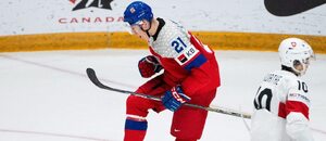 Jakub Štancl slaví jeden ze svých sedmi gólů na MS U20 v hokeji 2025, kde byl zvolen do All-star týmu Jakub Štancl slaví jeden ze svých sedmi gólů na MS U20 v hokeji 2025, kde byl zvolen do All-star týmu