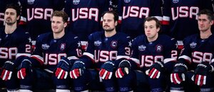 Reprezentace USA při týmovém focení před turnajem NHL 4 Nations Face-Off 2025. Reprezentace USA při týmovém focení před turnajem NHL 4 Nations Face-Off 2025.