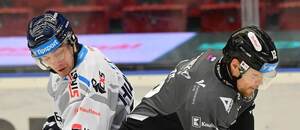 32. kolo hokejové extraligy: Na fotce vítkovický Jan Hladonik a Dávid Gríger z Karlových Varů 32. kolo hokejové extraligy: Na fotce vítkovický Jan Hladonik a Dávid Gríger z Karlových Varů