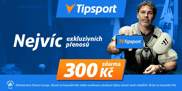 Získejte bonus za registraci u Tipsportu a sledujte stovky exkluzivních přenosů živě v aplikaci