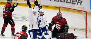 Brněnský útočník Lukáš Cingel se raduje z vítězného gólu do sítě Sparty v 1. semifinále play off ELH 2025. Brněnský útočník Lukáš Cingel se raduje z vítězného gólu do sítě Sparty v 1. semifinále play off ELH 2025.
