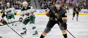 Hokej NHL Las Vegas vs. Minnesota, na kotouči český útočník Tomáš Hertl