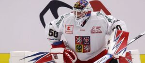 Brankář české hokejové reprezentace Karel Vejmelka, který by měl patřit k oporám na mistrovství světa 2025.