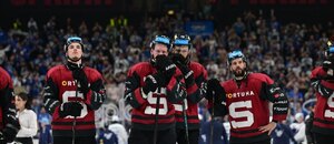 Hráči týmu HC Sparta Praha smutní po vyřazení v semifinále play off ELH 2025 od Komety