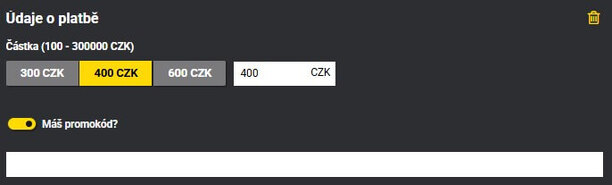 Promo kód se dá u&nbsp;Fortuny vložit i&nbsp;u vkladu