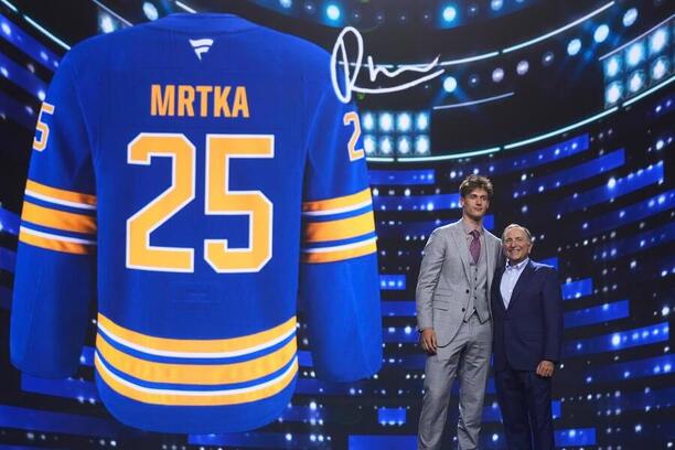 Draft NHL 2025, Radima Mrtku si jako 9. v pořadí vybralo Buffalo