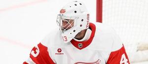 Petr Mrázek v březnovém zápase proti Washingtonu Capitals
