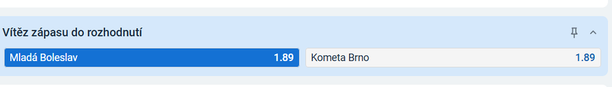 Tip na výsledek zápasu Boleslav vs. Kometa