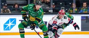 Fotka z utkání nejvyšší hokejové soutěže ve Finsku, Ilves vs. HIFK, na puku český bek Radek Kučeřík Fotka z utkání nejvyšší hokejové soutěže ve Finsku, Ilves vs. HIFK, na puku český bek Radek Kučeřík