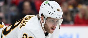 Útočník Bostonu David Pastrňák v duelu proti Washingtonu