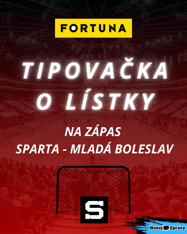 Soutěž o vstupenky zdarma: Vyhrajte lístky na hokej Sparta vs. Mladá Boleslav (2. 11. 2025) Soutěž o vstupenky zdarma: Vyhrajte lístky na hokej Sparta vs. Mladá Boleslav (2. 11. 2025)