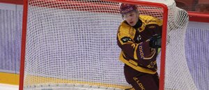 Jihlavský útočník Maxim Burkov, fotka ze zápasu Jihlava vs. Zlín