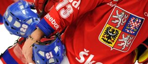 Záběr na národní dres českého reprezentanta v hokeji