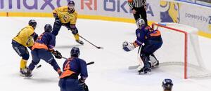 Prvoligový zápas Litoměřice vs. Zlín, momentka ze semifinále play off Maxa ligy 2025