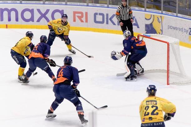 Prvoligový zápas Litoměřice vs. Zlín, momentka ze semifinále play off Maxa ligy 2025