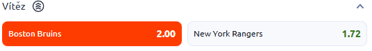Tip redakce HokejZpravy.cz na zápas Boston Bruins vs. New York Rangers