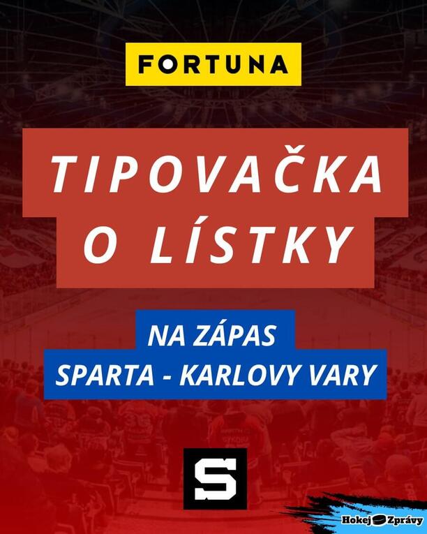 Soutěž o vstupenky na hokej Sparta Praha vs. Karlovy Vary (7. 12. 2025, 30. kolo extraligy)