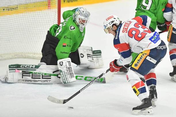 Šance pardubického Lukáše Sedláka v posledním utkání proti Mladé Boleslavi