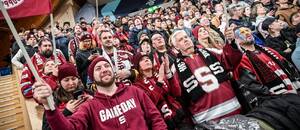 Kotel týmu HC Sparta Praha, fotka ze Spengler Cupu 2025