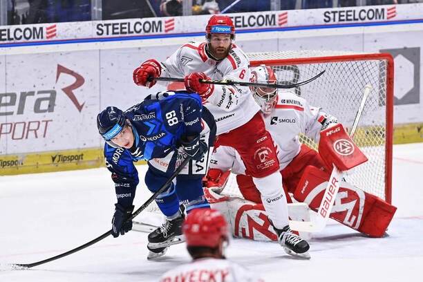 Třinec v minulém kole Tipsport extraligy zvládl derby s Vítkovicemi