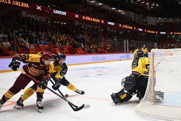 Fotka z&nbsp;posledního vzájemného zápasu Zlín vs. Jihlava
