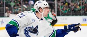 Útočník Vancouveru Canucks Filip Chytil při zápasu NHL v sezóně 2025-26.
