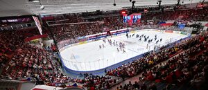 Fotka z hokejového zápasu žen mezi Českem a Finskem na MS 2025