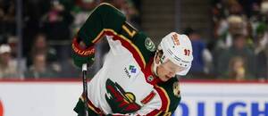Kirill Kaprizov, forvard ve službách Minnesoty Wild, během střetnutí proti Floridě Panthers