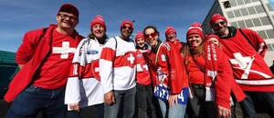 Švýcarští fanoušci na ZOH 2026